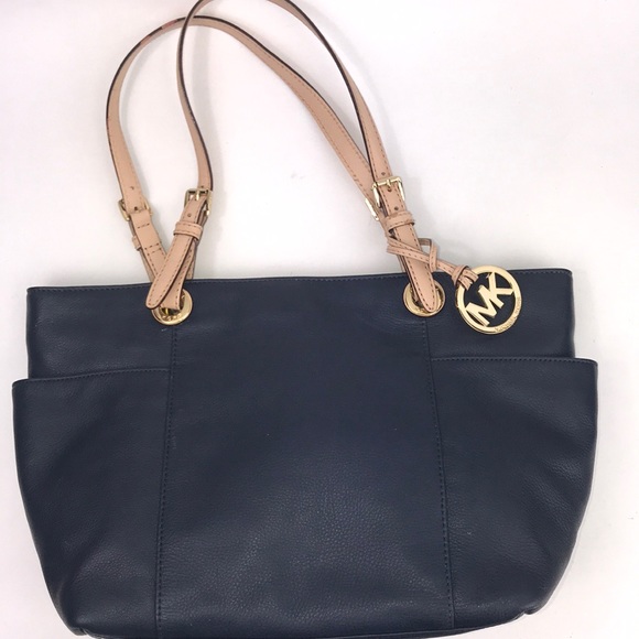 Michael Kors Handbags - Michael Kors Jet Set Navy Blue Tote Carry All